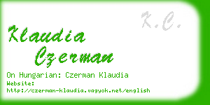 klaudia czerman business card